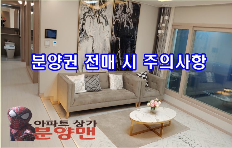 분양권 전매 시 주의사항 분양권 전매 시 주의사항