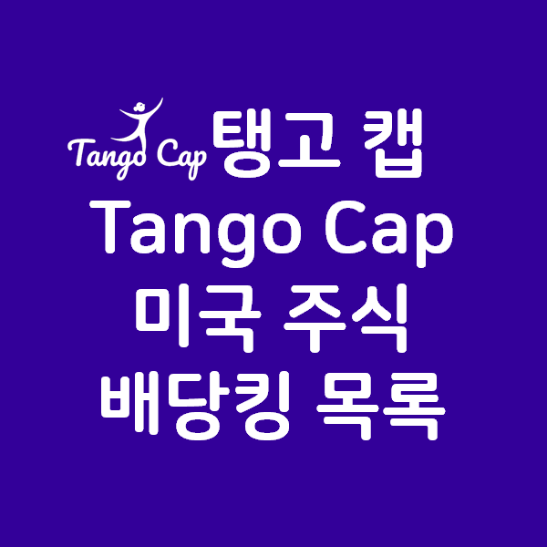 미국주식 배당킹 목록을 알고 싶다면? 탱고 캡 Tango Cap!