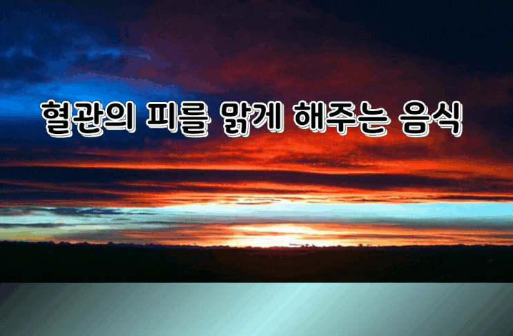 혈관의 피를 맑게 해주는 음식 혈관의 피를 맑게 해주는 음식