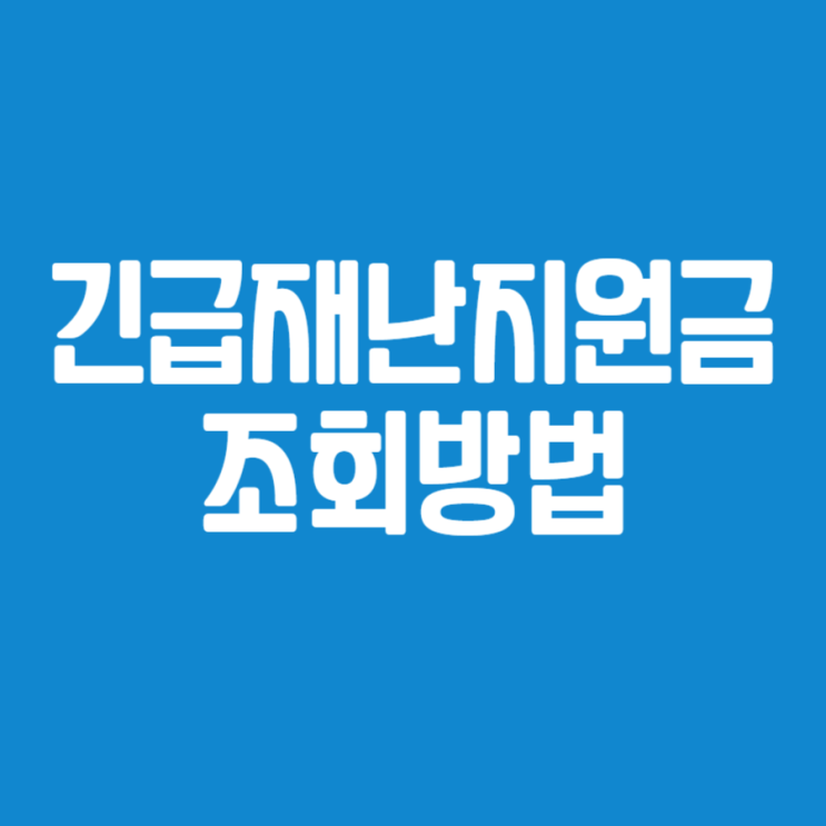 긴급재난지원금 조회 방법(긴급재난지원금 kr)