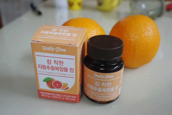 참 착한 자몽복합추출물 정, 하루 한정으로 과라나, 오렌지, 자몽 섭취하기