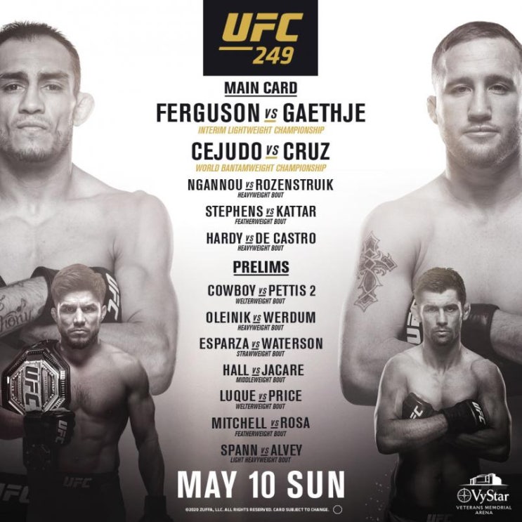 UFC 249 카운트 다운 영상 공개 UFC 249 카운트 다운 영상 공개