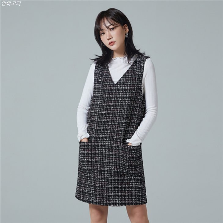 미쏘 체크 포켓 뷔스티에 원피스 후기가 끝내줍니다 미쏘 체크 포켓 뷔스티에 원피스 후기가 끝내줍니다