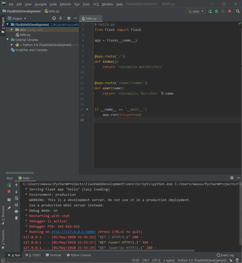 Flask Web Development 2. Basic Application Structure : 네이버 블로그