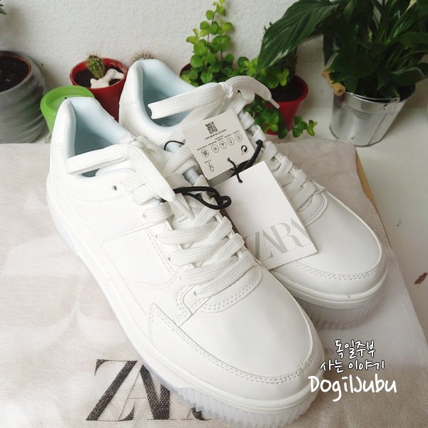 자라(ZARA) 플랫폼 스니커즈 화이트-3415/510
