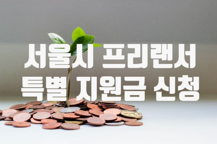 서울시 프리랜서 특별 지원금 받아보자