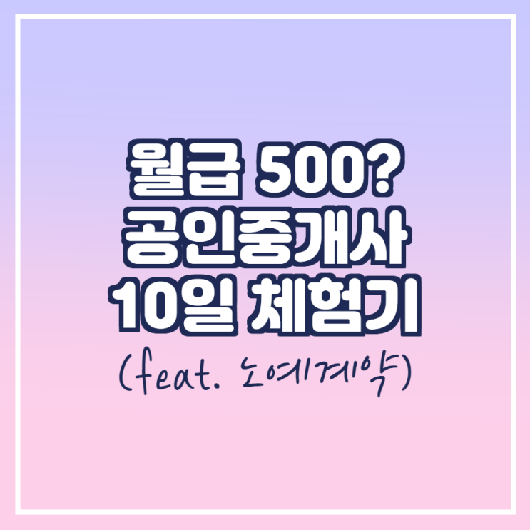  공인중개사 전망 월급 500만원 자격증 없이도 가능?