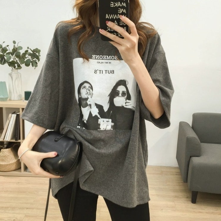  러브썸원 루즈핏 반팔티 반팔 티셔츠