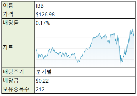  [재테크/미국주식] 미국주식 ETF - IBB (바이오테크놀로지, 제약)