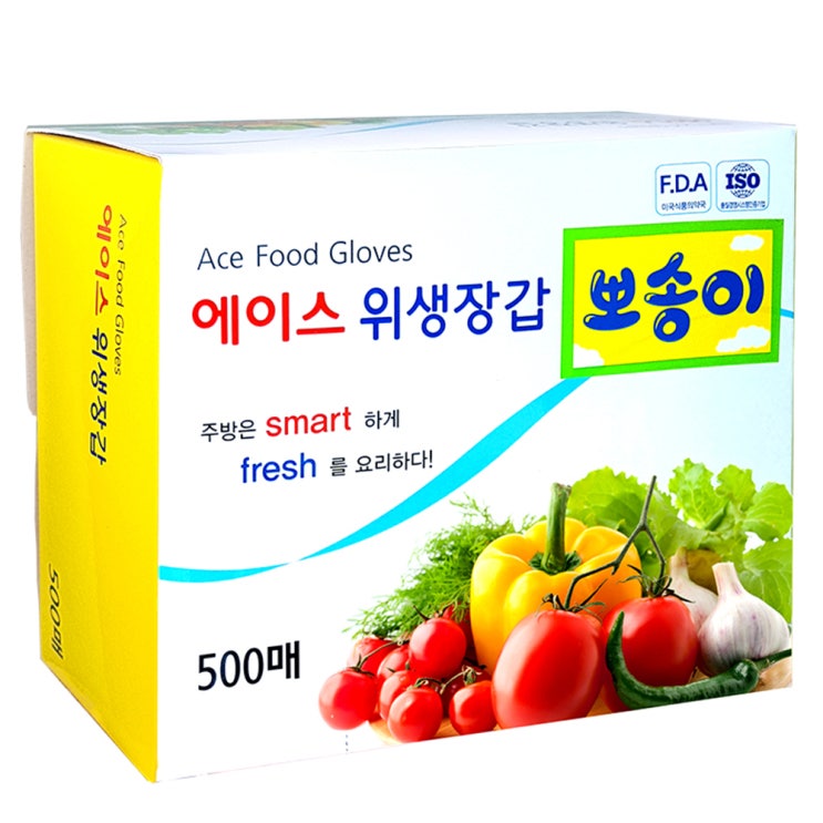  리뷰모음 에이스 뽀송이 위생장갑 500매, 1개