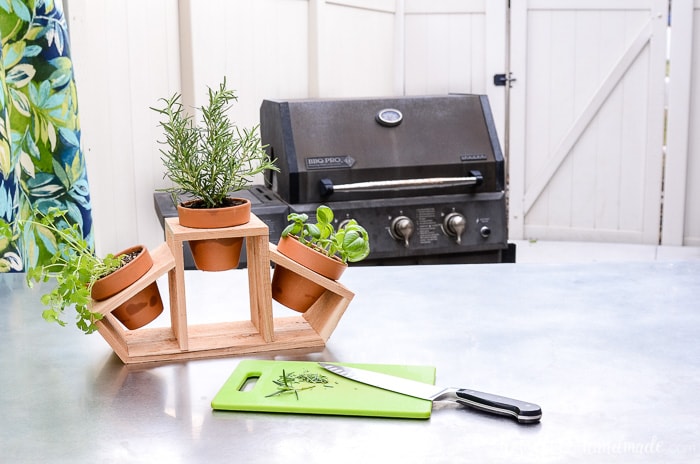 예쁜 허브 가든 화분대 데코 DIY 화분다이 화분대 만들기 예쁜 허브 가든 화분대 데코 DIY 화분다이 화분대 만들기