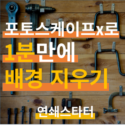  포토스케이프x로 1분만에 이미지 배경지우기(누끼따기)