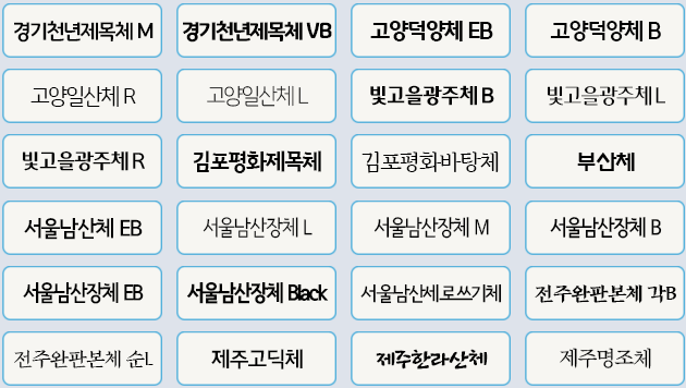 문체부 저작권 걱정 없는 안심글꼴파일 122종 제공, 개인, 단체 상업적 사용 가능 무료 한글 폰트 : 네이버 블로그