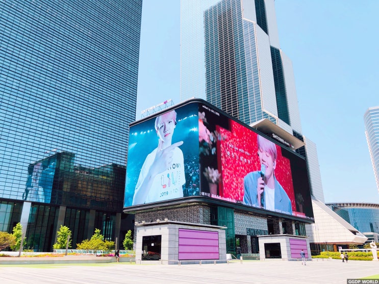  코엑스대관 광고 팬클럽광고 인증 맛집 GGDP /EXO 백현 인형탈 사례