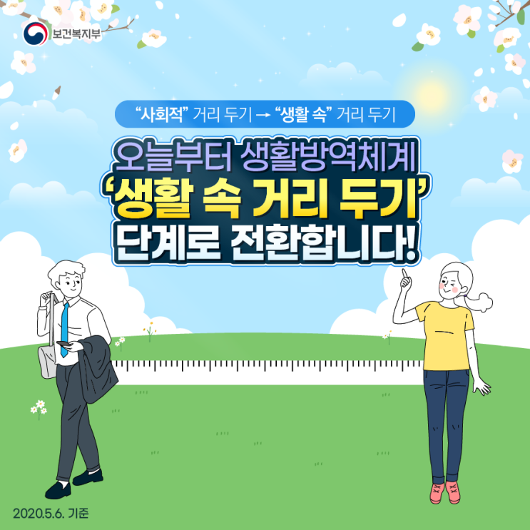  코로나바이러스감염증-19 생활방역체계"생활 속 거리 두기" 전환 안내