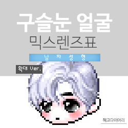  [KMS 캐시] 메이플스토리 구슬눈 얼굴 믹스렌즈표 (믹렌/믹스컬러렌즈) 확대 Ver.
