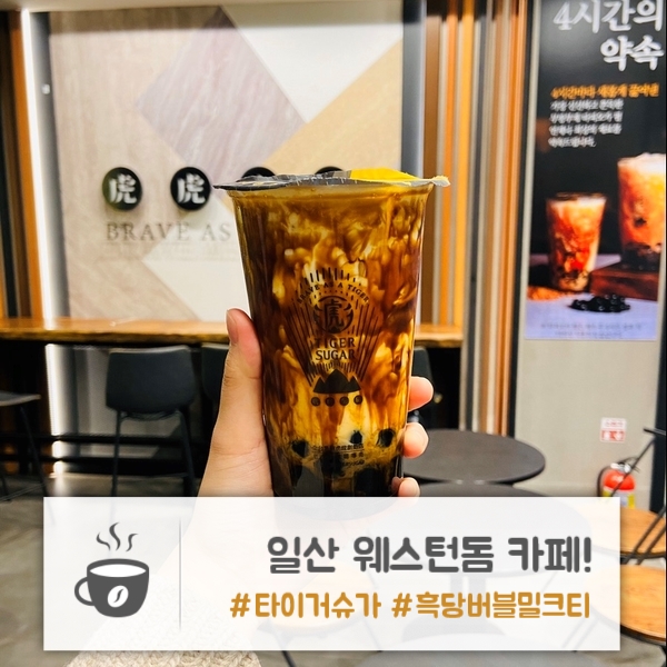 일산 웨스턴돔 카페 | 흑당 버블 밀크티 | "타이거슈가"