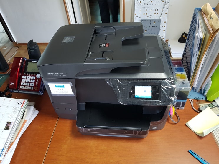 프린터판매 복합기판매 무한잉크프린트기 판매 - 울산울주군 서생면 신암리 지게차 사무실에 HP8710무한프린터 판매합니다.