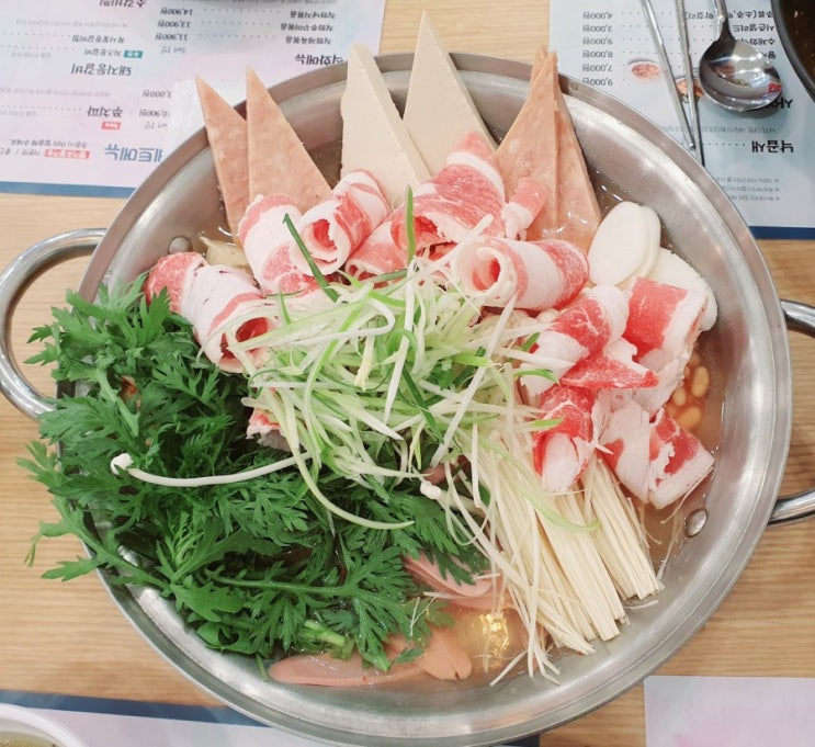  인천 청라 (복사꽃피는집) 우삼겹부대찌게-가성비갑 맛집