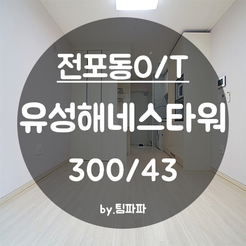  [부산 서면/전포동] 전포역 오피스텔 원룸 유성해네스타워