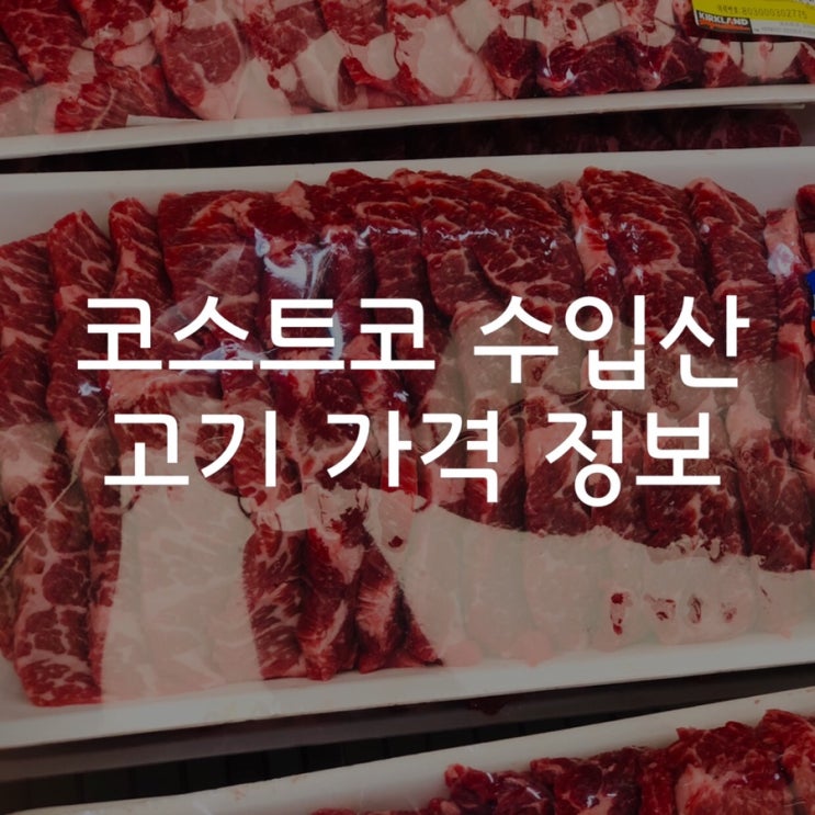  [세종코스트코 수입산 고기] 미국산 소고기 미국산 돼지고기 가격정보