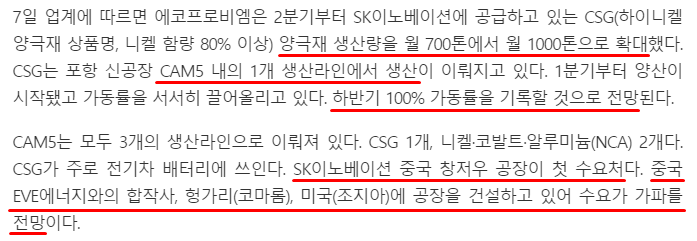  에코프로비엠, 배터리 양극재 생산 확대