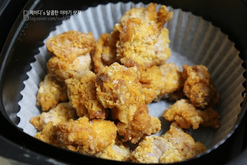 에어프라이어 남은 치킨데우기 냉동실에서 꺼낸 순살치킨 : 네이버 블로그