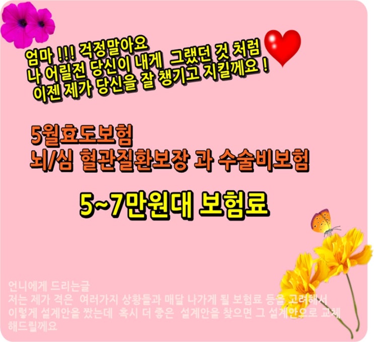  68세어머니보험 메리츠/ KB/ 현대(간편하게 가입하는 3.2.5 효도보험)
