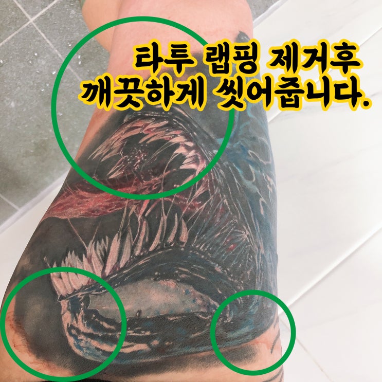  [ 쿠쿠와 함께하는 타투 관리 꿀팁 ] Episode 2 타투 시술 후 랩핑 제거, 관리방법 열꽃 땀띠 염증관리 주의사항