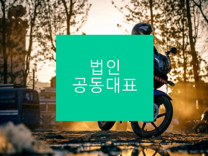  법인공동대표 빠르게 진행하세요!!