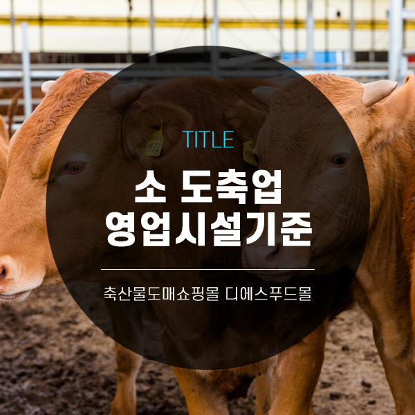 [디푸의 고기정보]소 도축업 영업시설기준