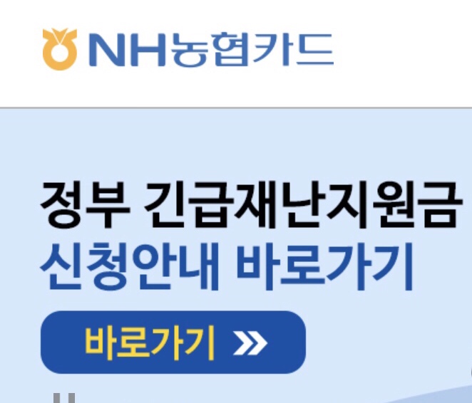 [NH농협카드] 긴급재난지원금 신청 홈페이지 안내 (채움/비씨카드)
