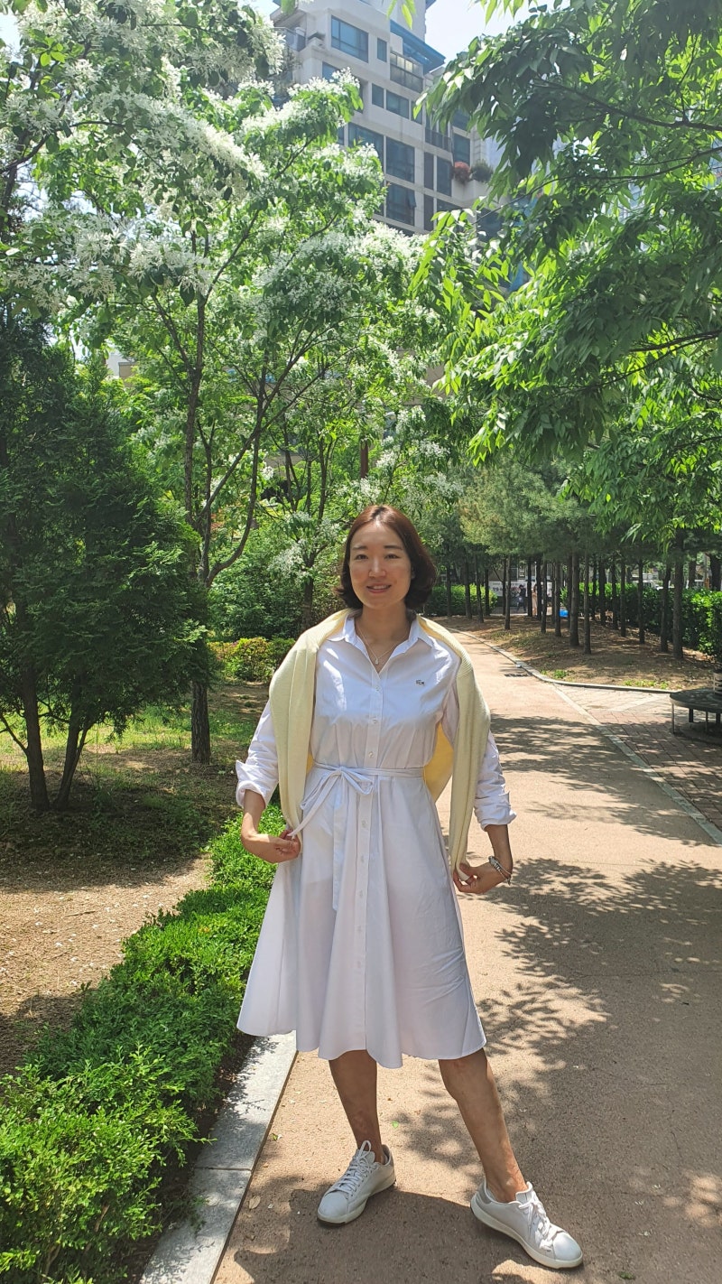 라코스테 셔츠 원피스 세일가로 구매한 후기