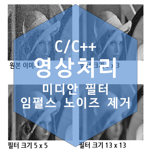  [C언어] 미디안 필터로 임펄스 노이즈 제거하기