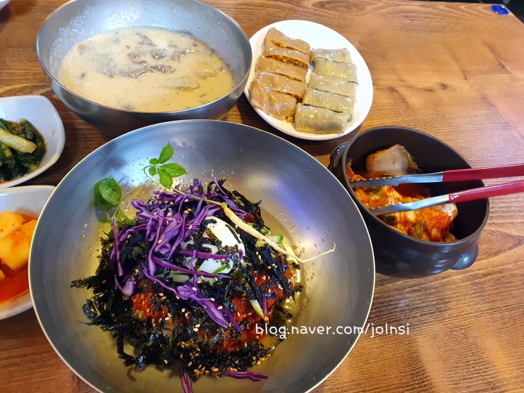 [강동구맛집]봉평메밀막국수 비빔막국수, 메밀들깨수제비,  메밀전병까지 서울막국수맛집은 이곳!