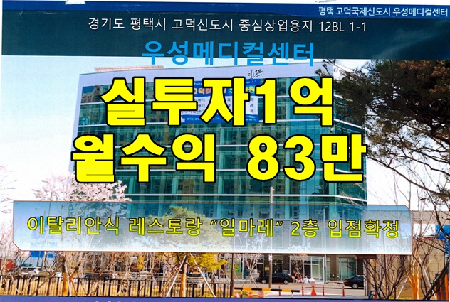 평택 고덕 상가분양 일마레 입정확정 상가 월세보장 롯데리아 건물