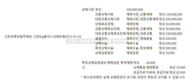  신한생명 신한big플러스 상해보험 꼭 유지해야만 하나요?