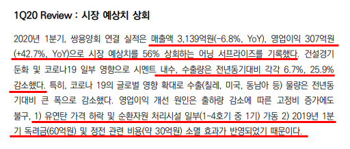 쌍용양회 / 리포트와 기사들 / 원가 절감의 힘