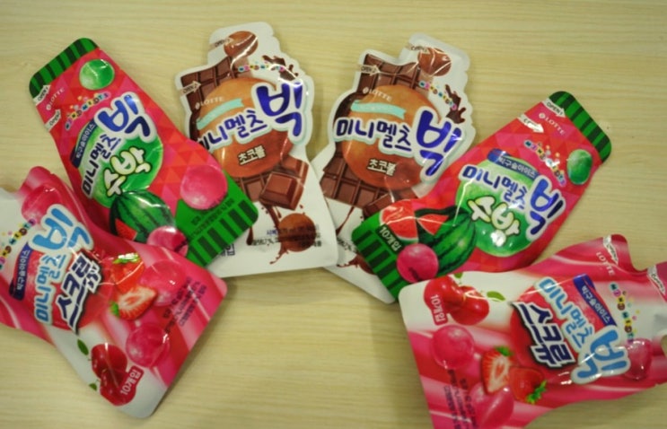  미니멜츠 빅 초코볼, 미니멜츠 빅 스크류, 미니멜츠 빅 수박 칼로리 비슷한 과일, 걱정마시고 드세요.