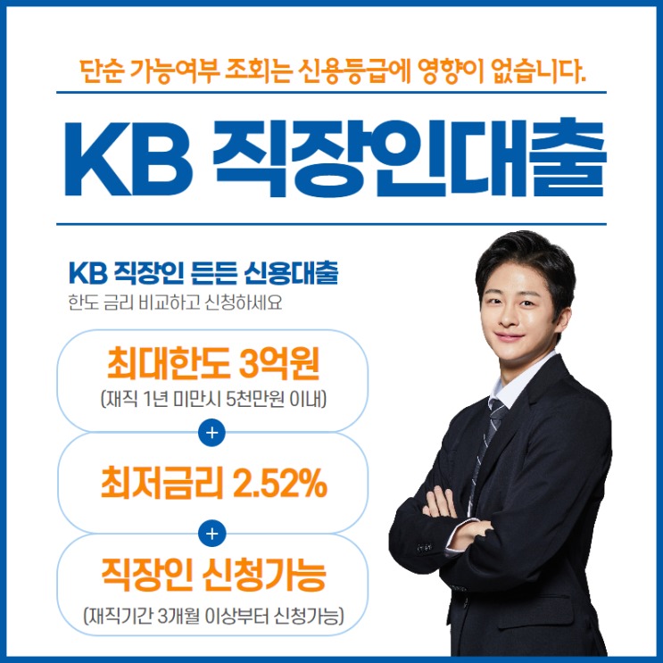  국민은행직장인대출 자격 및 신청까지