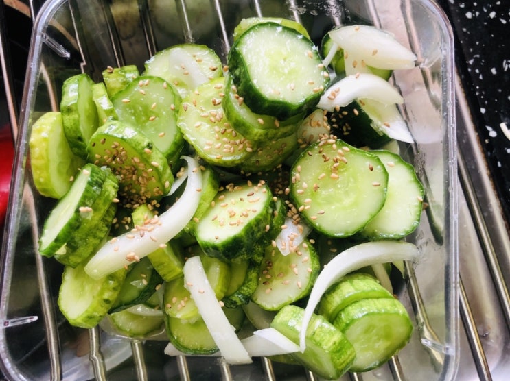  아기 오이무침 오이식초무침 맵지 않고 시원하게