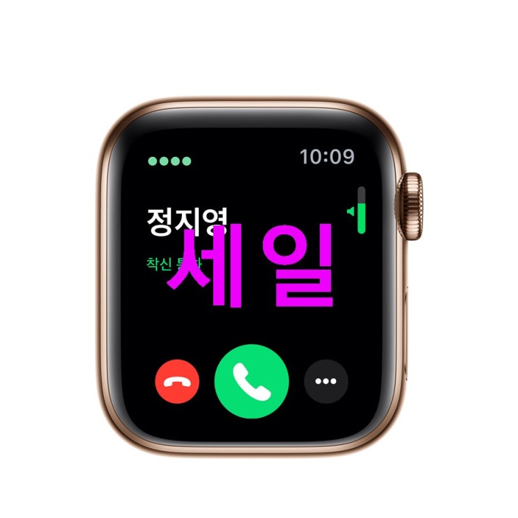 애플워치5 GPS 셀룰러 40mm 스포츠밴드 스테인리스스틸 케이스 너무 좋네요