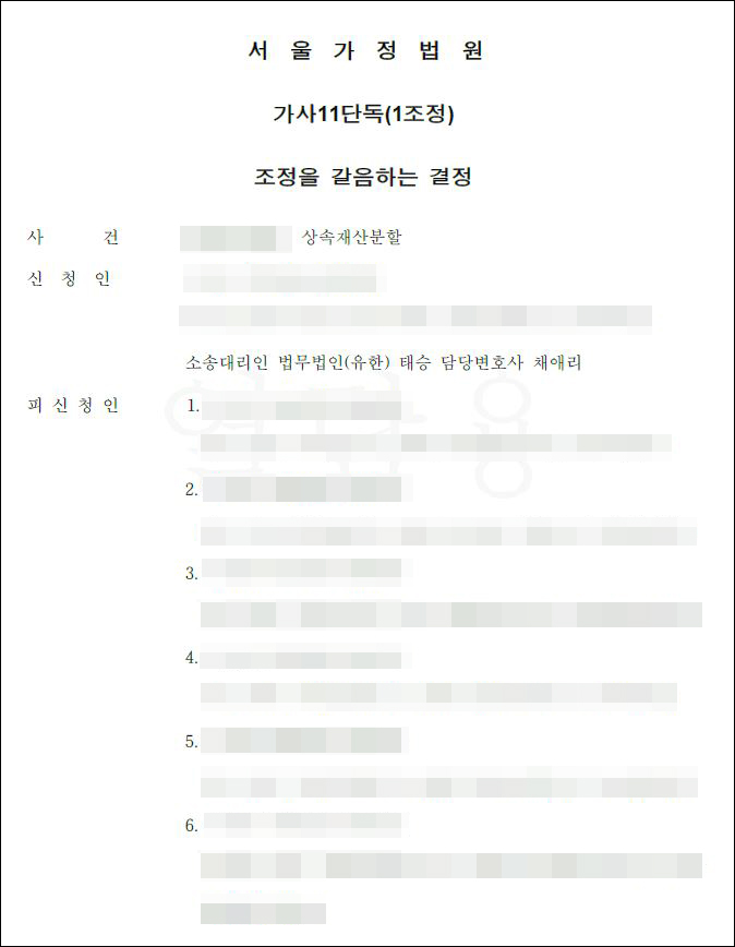  아버지의 뜻에 따라 장남이 선산을 물려 받는 것에 관한 상속재산분할심판 소송사례