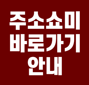  주소쇼미 바로가기 방법 안내