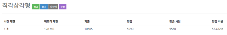  [Baekjoon/백준] 직각삼각형 : 4153번 - JAVA