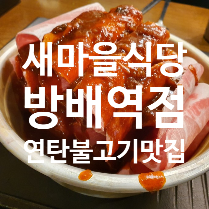  방배역 새마을식당 방배 연탄불고기 매운맛 김치말이국수 돼지껍데기맛집