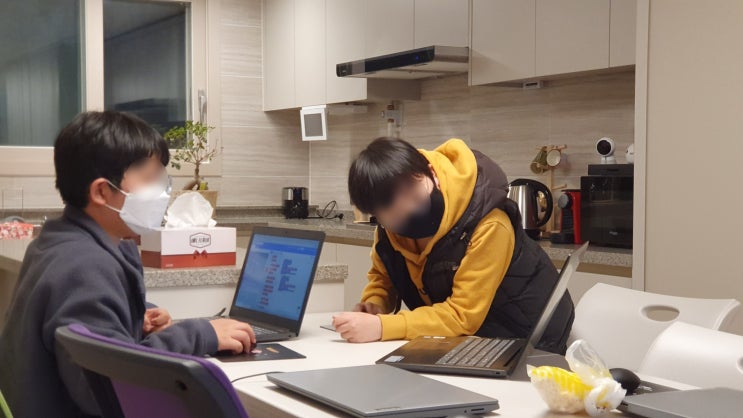  2차 코로나 사태를 이겨내기 위한 코딩 공부방 세팅변경~^^부산 김해 율하 코딩공부방 코방 율산초 모산중 율산초등학교 모산중학교 코딩가맹