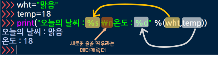 [코알못 Python] 1강-2. print의 문자열 포매팅