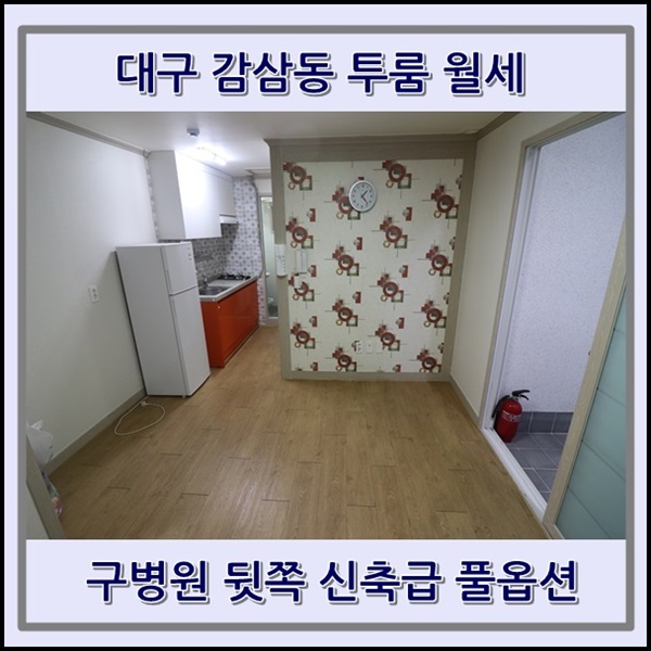  대구 감삼동 투룸 월세 구병원 뒷쪽 신축급 폴옵션 있어요