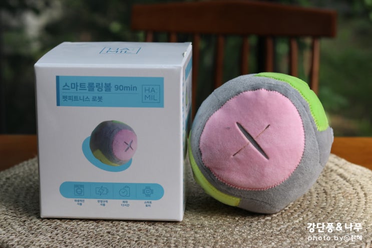  강아지 장난감 해밀펫 스마트 점핑볼 노즈워크 가능